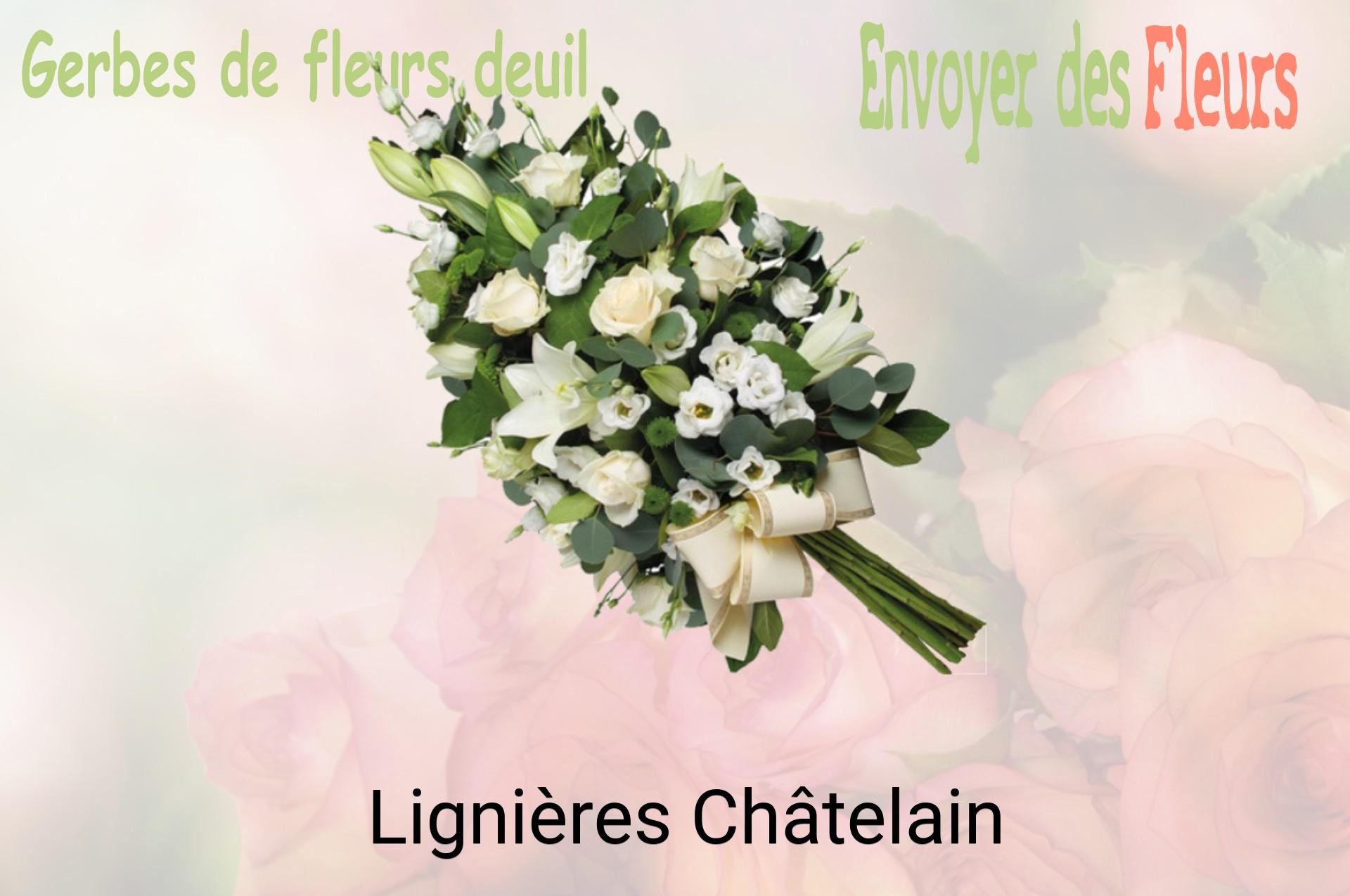 Gerbe de fleurs de deuil livrée à Lignières-Châtelain